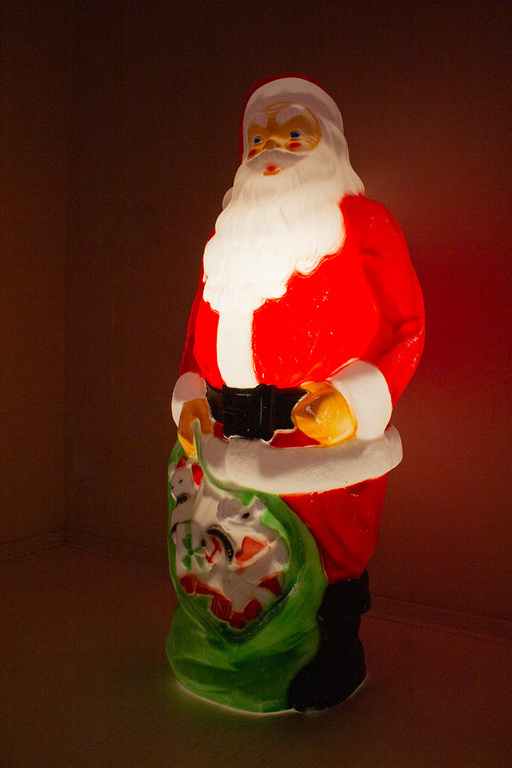 1968 Vintage Grote Kerstman met licht 118 cm
