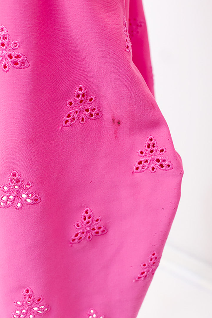 2007 Comme des Garçons roze maxi-jurk met opgenaaide babyjurk