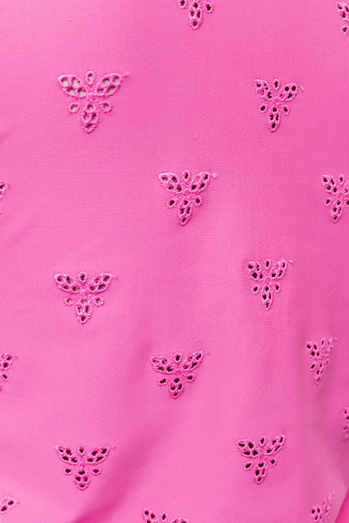 2007 Comme des Garçons roze maxi-jurk met opgenaaide babyjurk