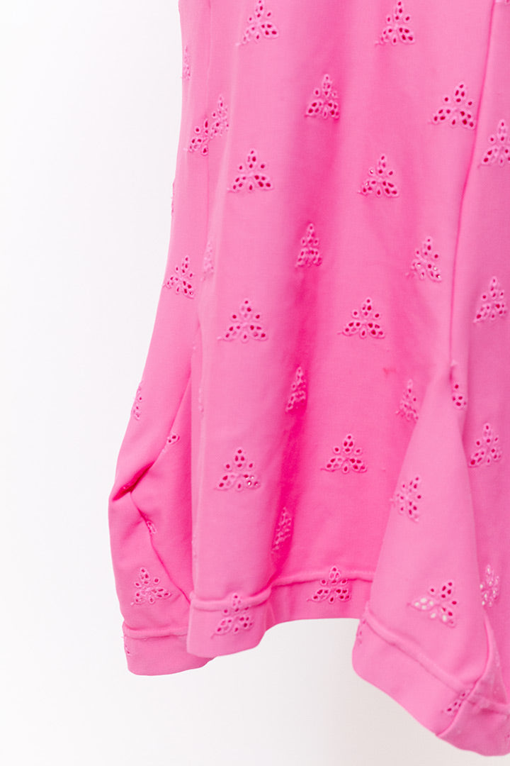 2007 Comme des Garçons roze maxi-jurk met opgenaaide babyjurk