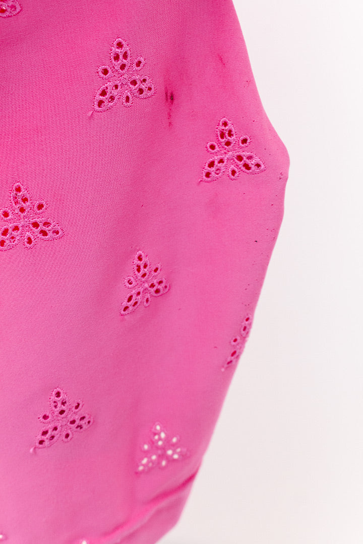 2007 Comme des Garçons roze maxi-jurk met opgenaaide babyjurk