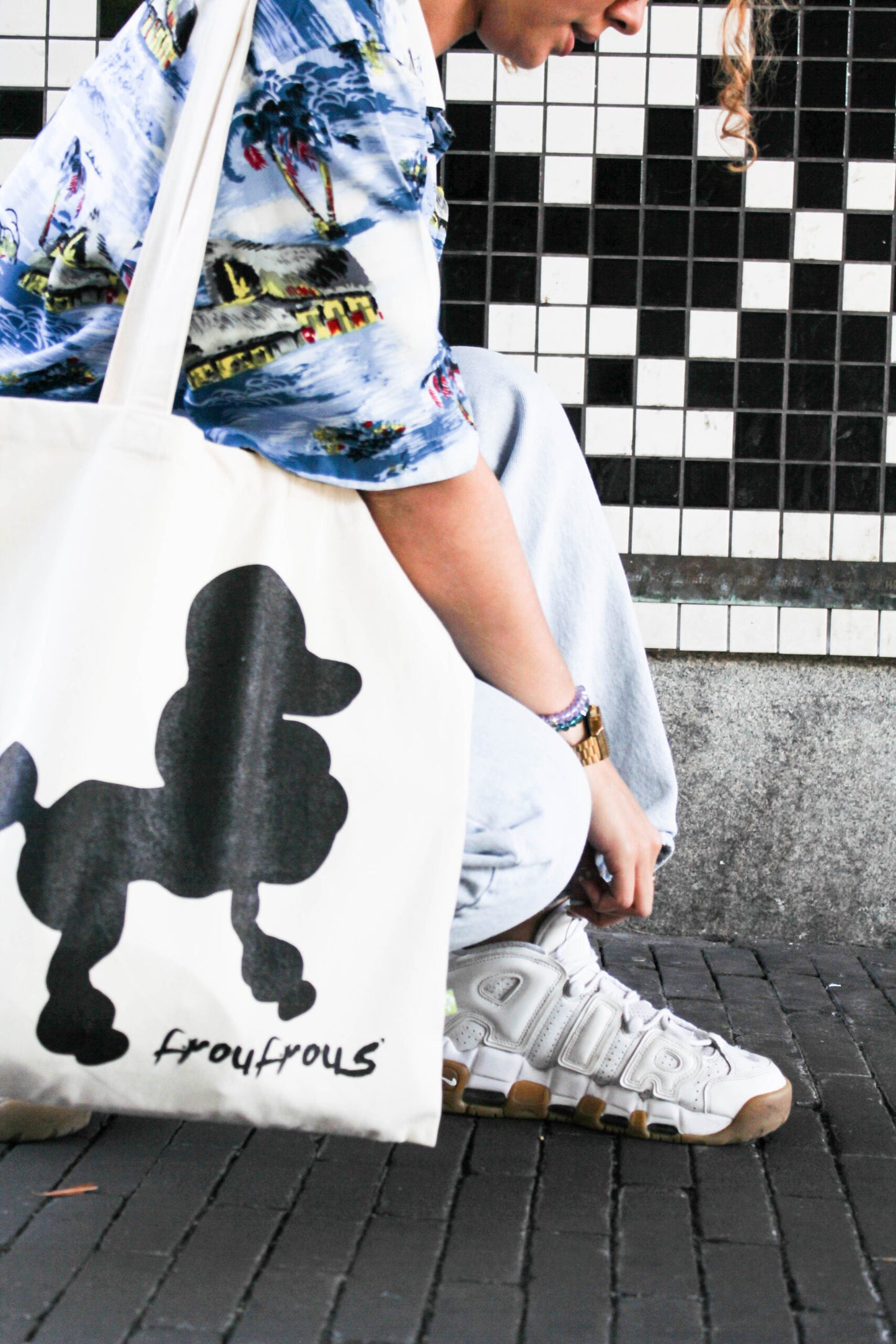 Froufrou's canvas tas Poedel van bio katoen