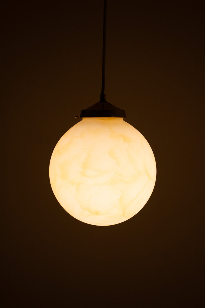 40’s Art Deco hanglamp marmer-look