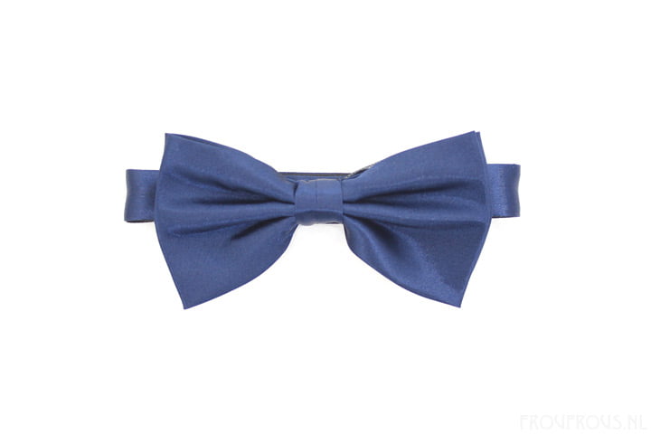 Donkerblauwe luxe heren strik