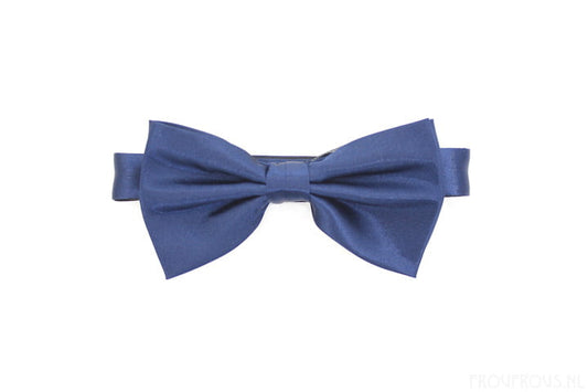 Donkerblauwe luxe heren strik