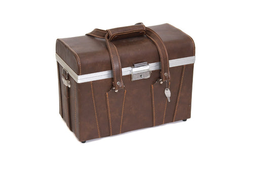 Grote bruine leren vintage cameratas