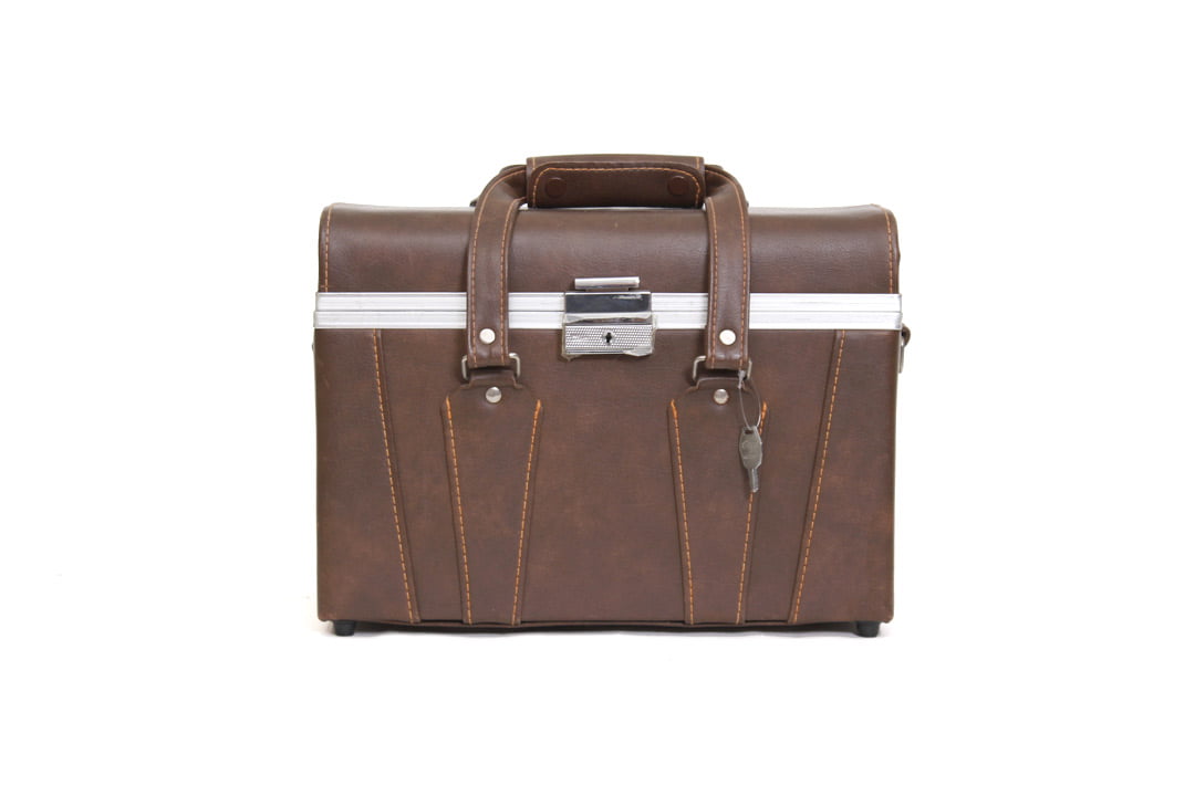 Grote bruine leren vintage cameratas