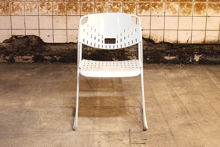 4 Talin Dallas witte vintage stoelen