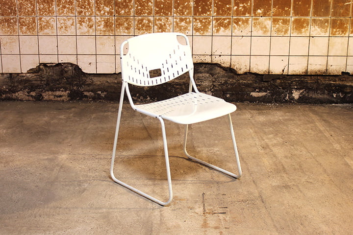 4 Talin Dallas witte vintage stoelen