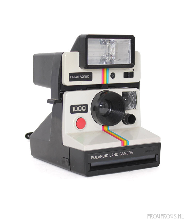 Polaroid 1000 Rainbow rood + Polatronic 1