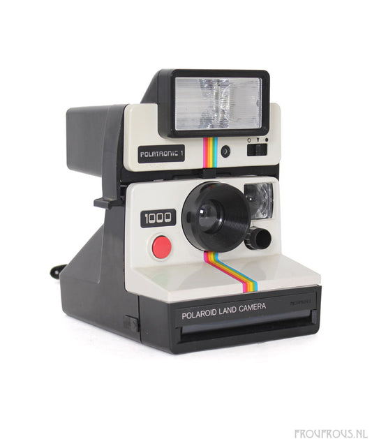 Polaroid 1000 Rainbow rood + Polatronic 1