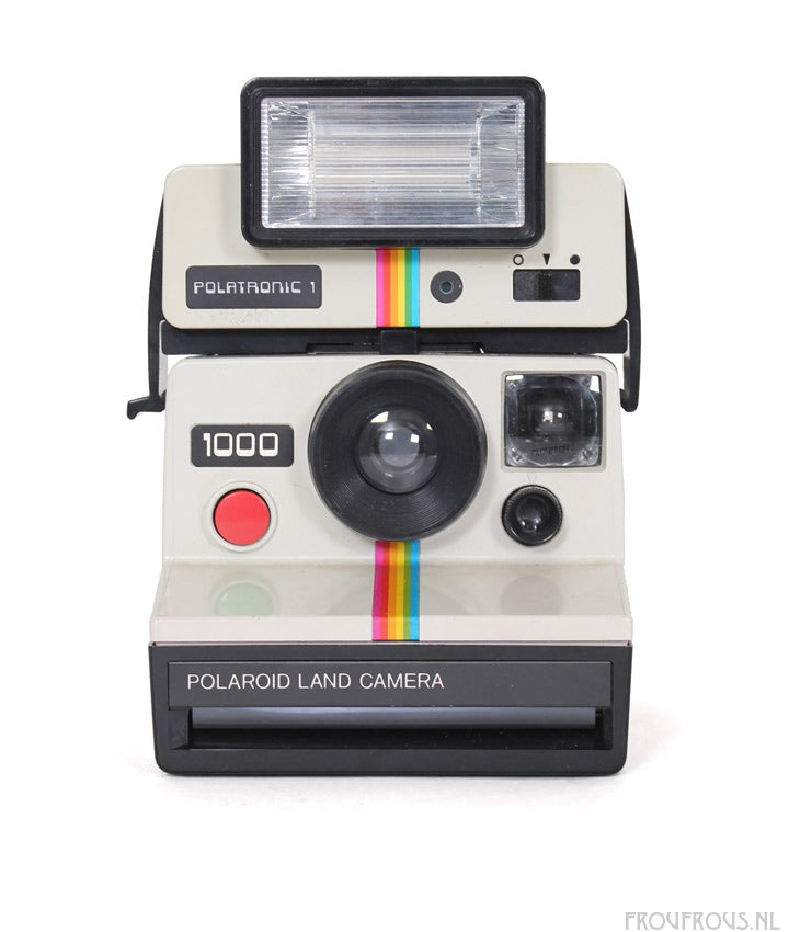 Polaroid 1000 Rainbow rood + Polatronic 1