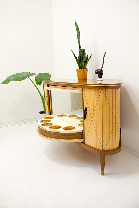 50s vintage drankkabinet cocktailbar barkastje