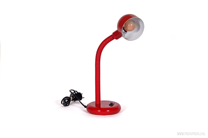 Vintage rood bureaulampje