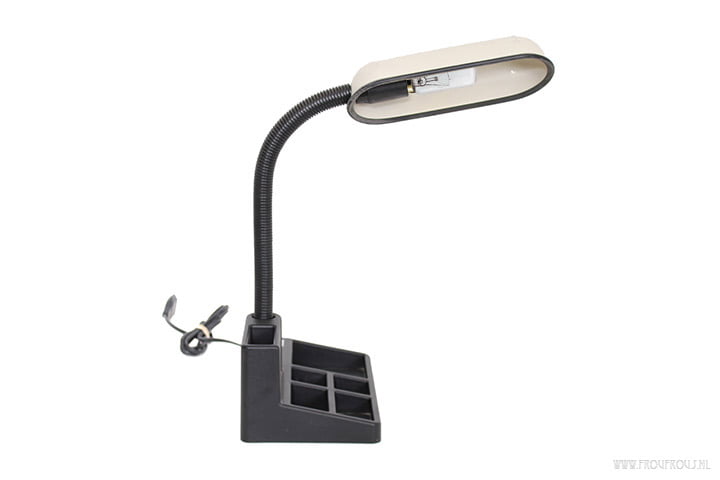 Vintage bureaulamp met pennenbak