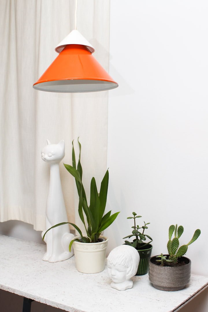 Oranje hanglamp vintage 25 cm