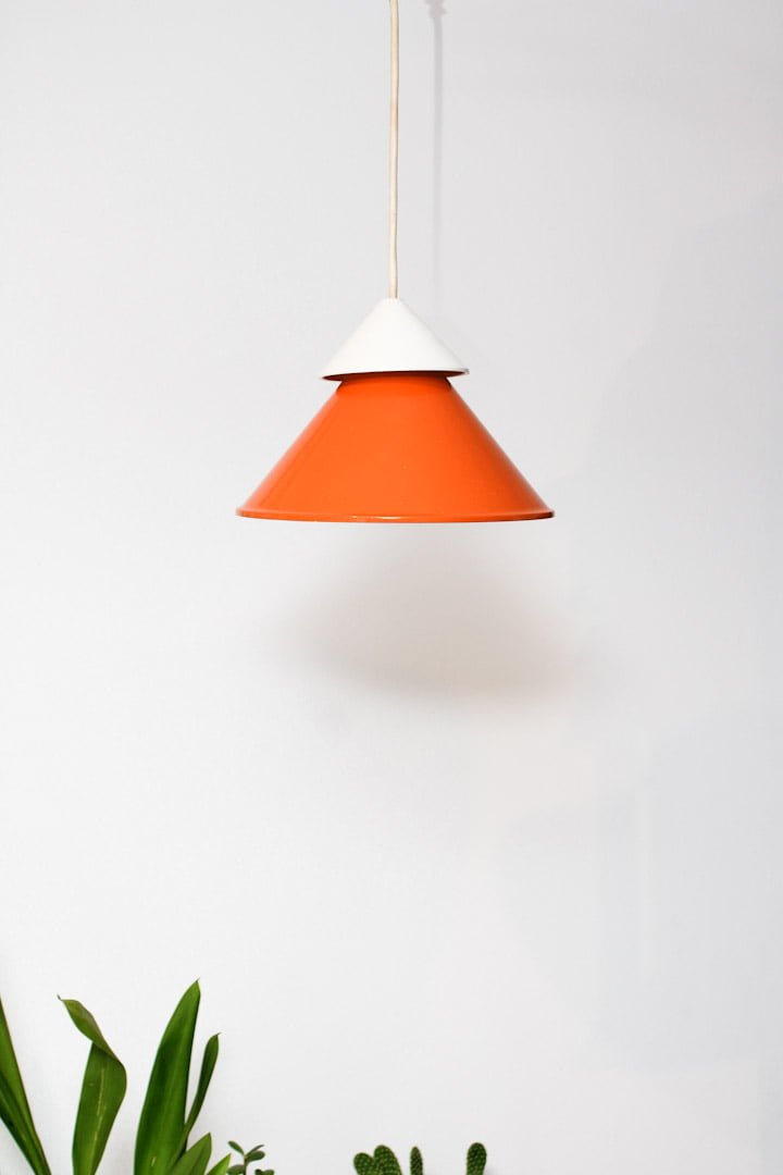 Oranje hanglamp vintage 25 cm