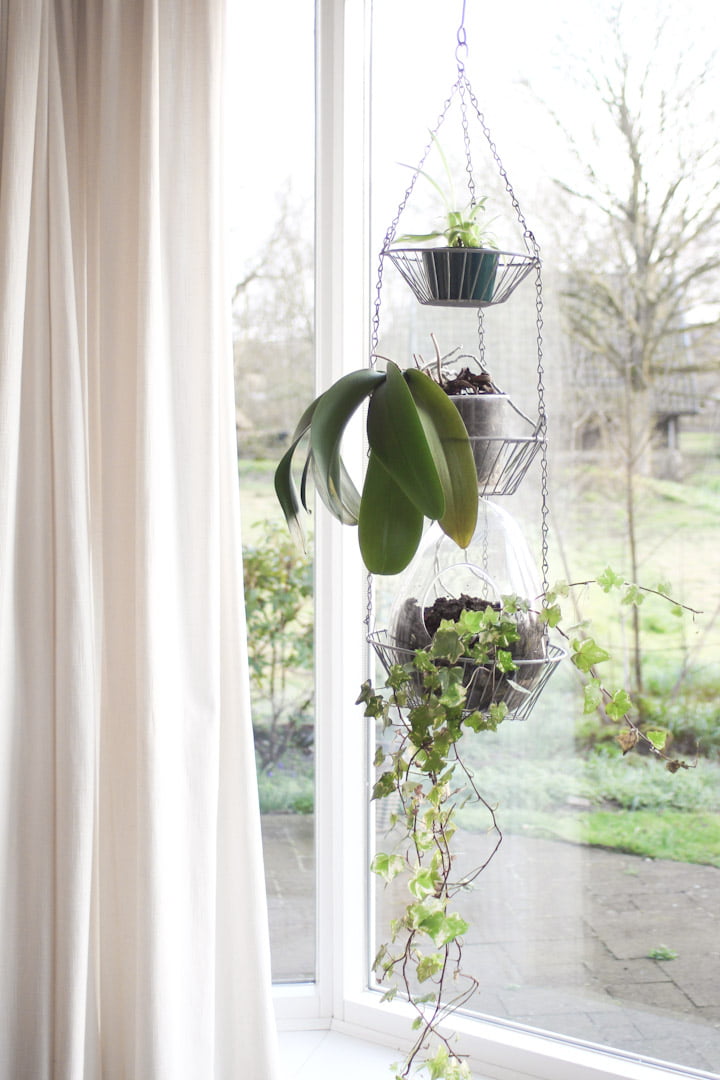 Metalen draad hangrekje / plantenhanger