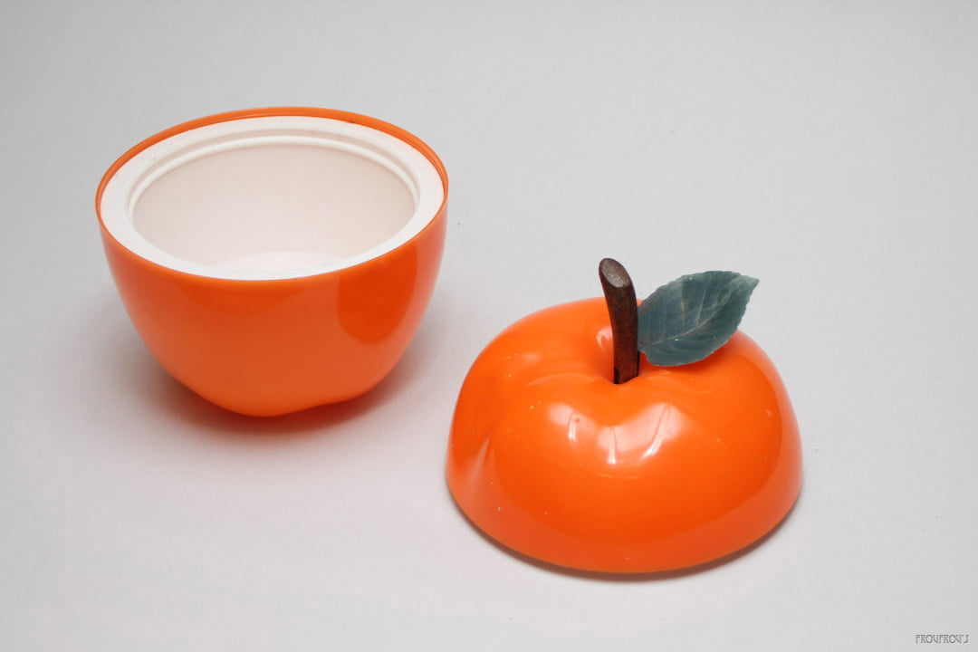 Oranje vintage appel ijsemmer