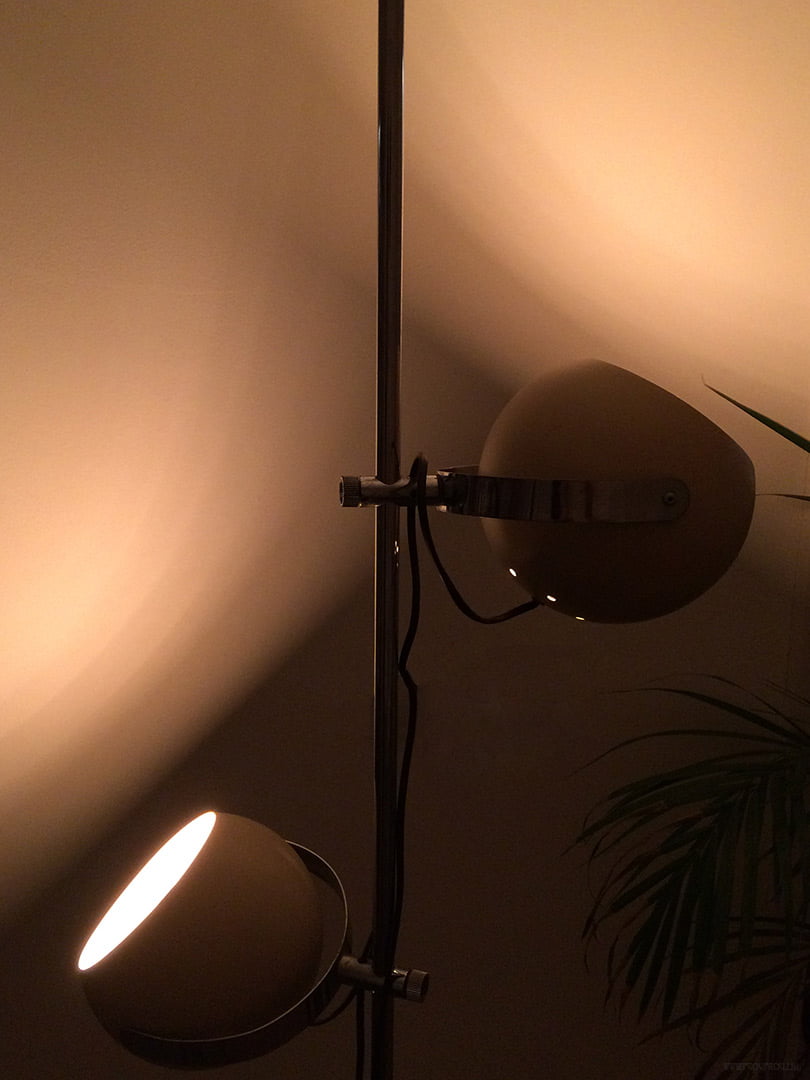 Vintage Herda bollenlamp beige