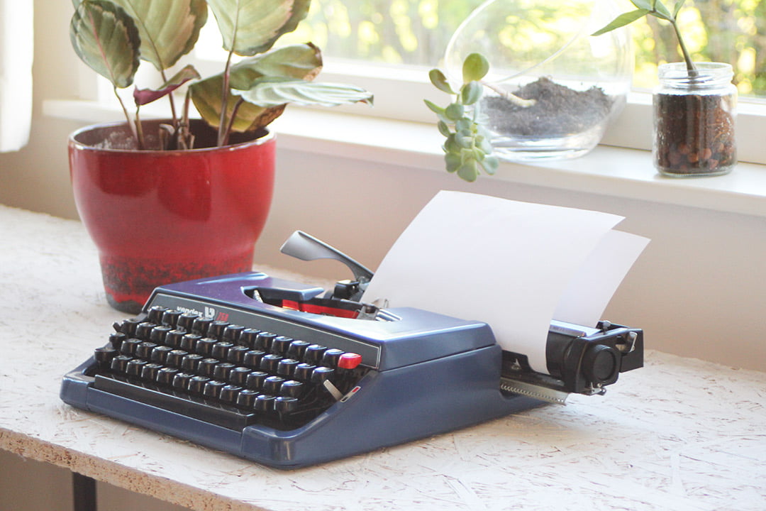 Vendex typemachine 750 blauw