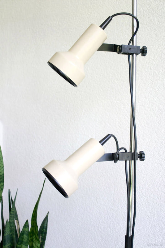 Beige spot vloerlamp