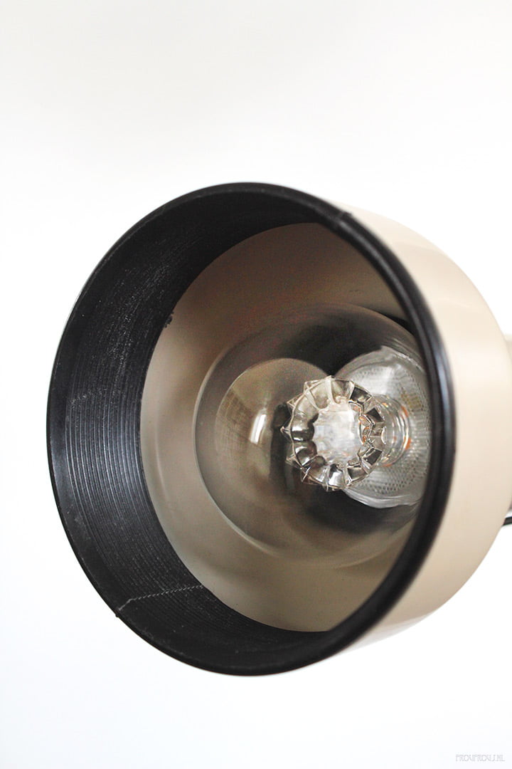 Beige spot vloerlamp