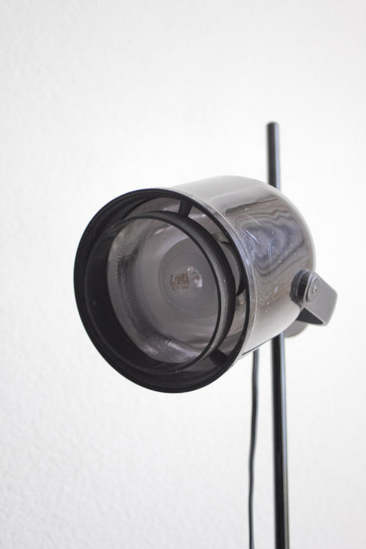 Zwarte vintage vloerlamp spot