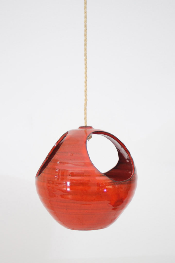 Vintage oranje hangpot globe