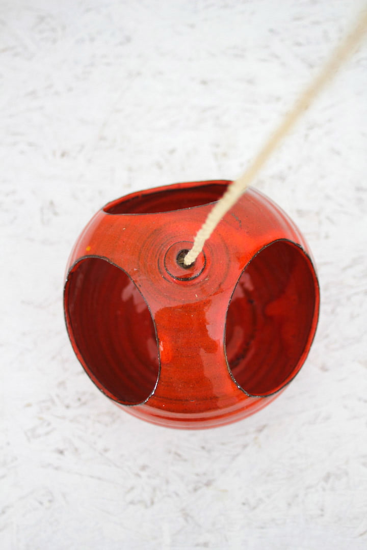 Vintage oranje hangpot globe