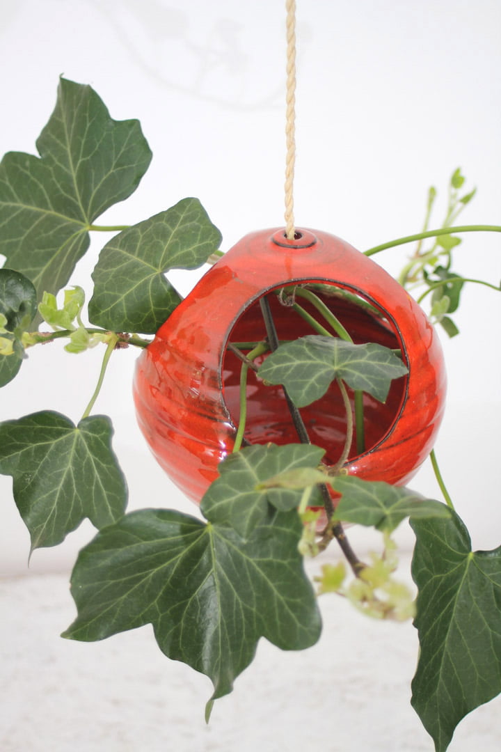 Vintage oranje hangpot globe