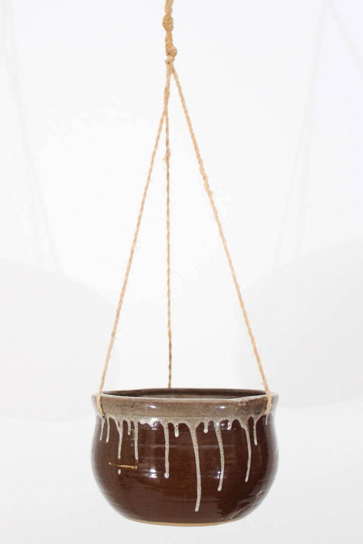 Vintage bruine hangpot