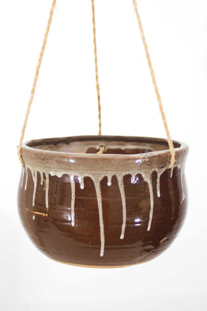 Vintage bruine hangpot