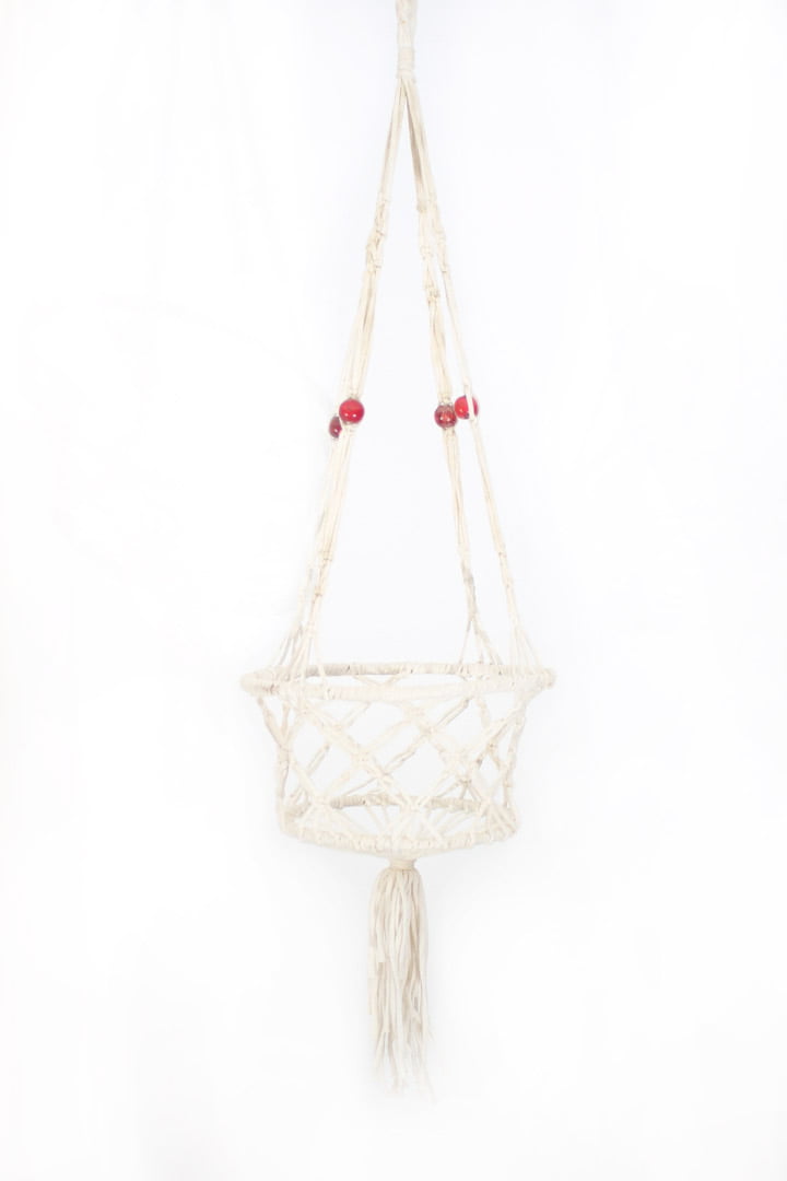 Vintage macramé plantenhanger