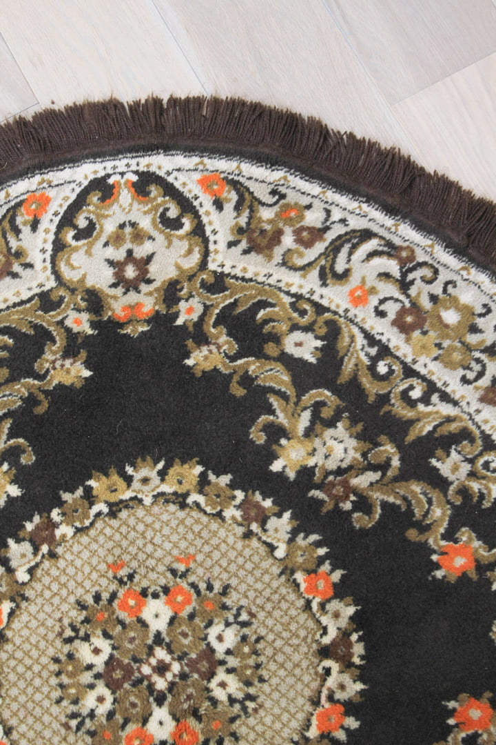 Rond vintage vloerkleed 135