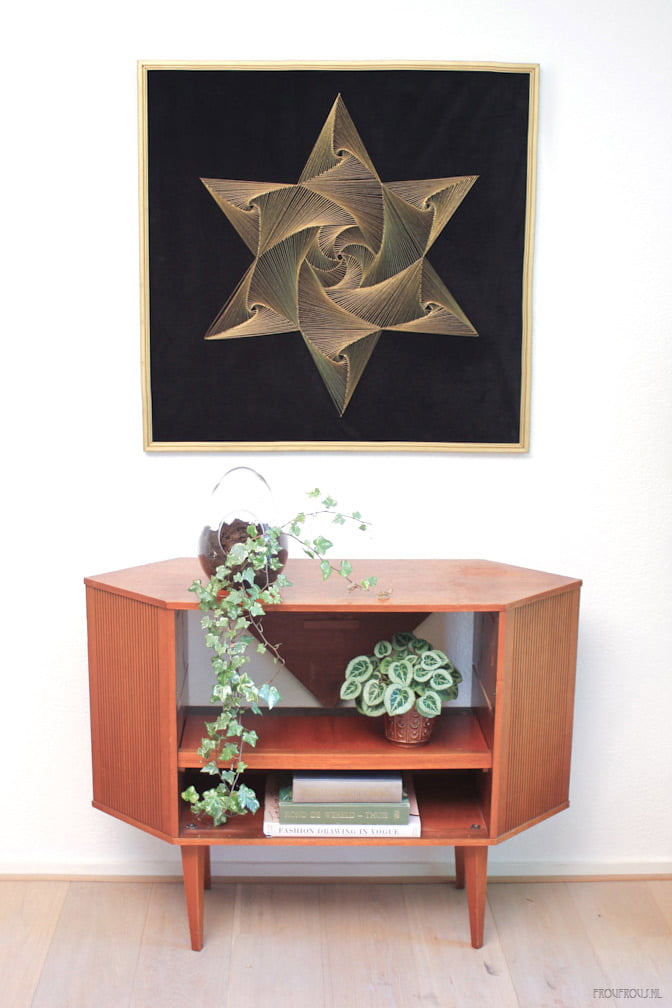 Vintage audiomeubel met ingebouwde speakers