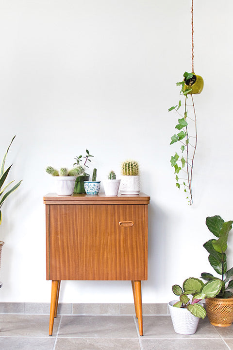 Vintage plantenhanger potje