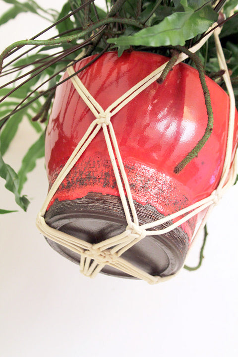 Grote macrame plantenhanger