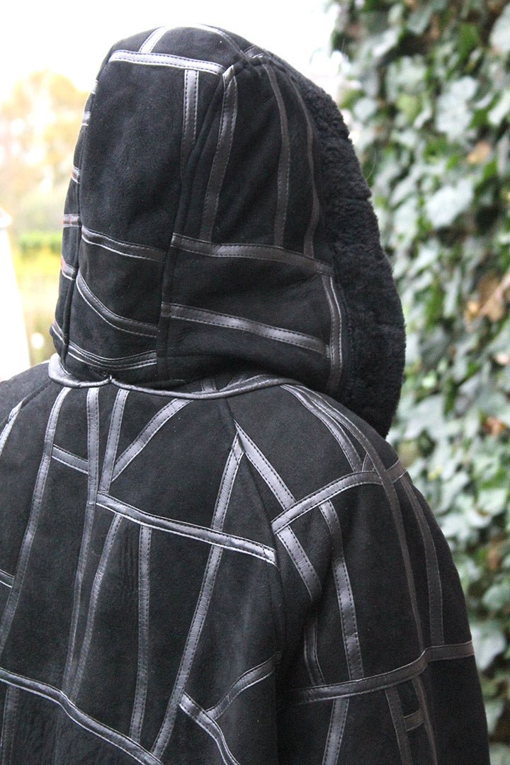 Vintage lammy coat zwart