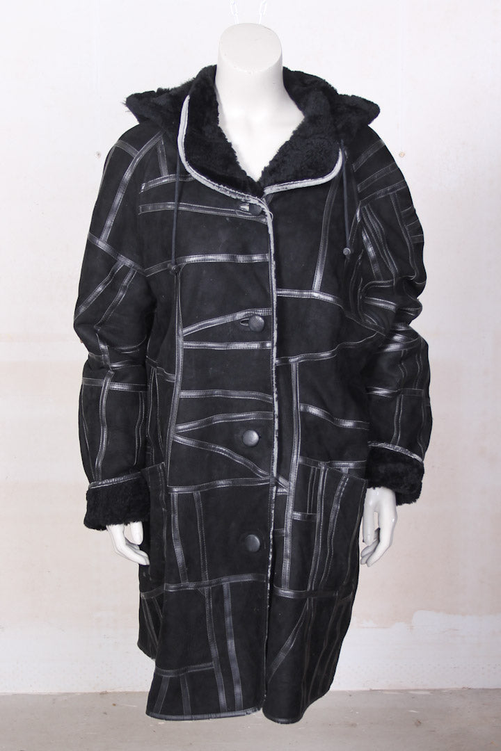 Vintage lammy coat zwart