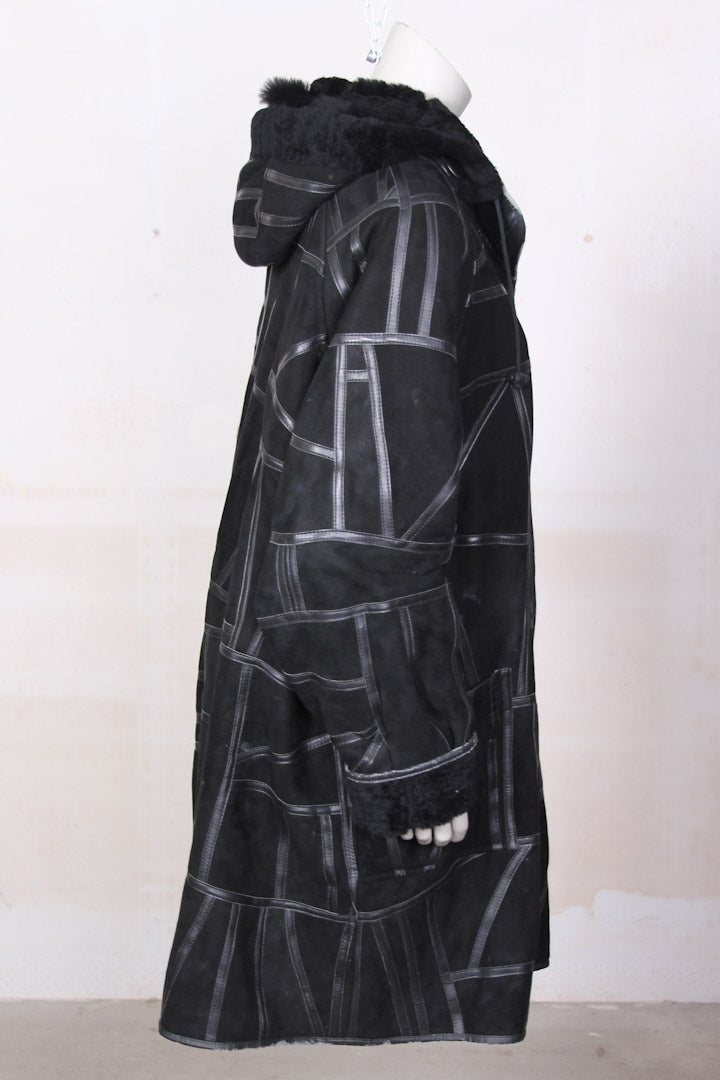 Vintage lammy coat zwart
