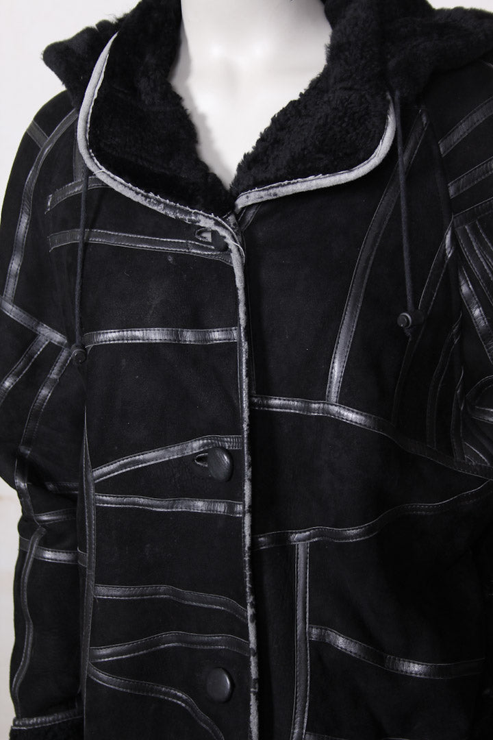 Vintage lammy coat zwart