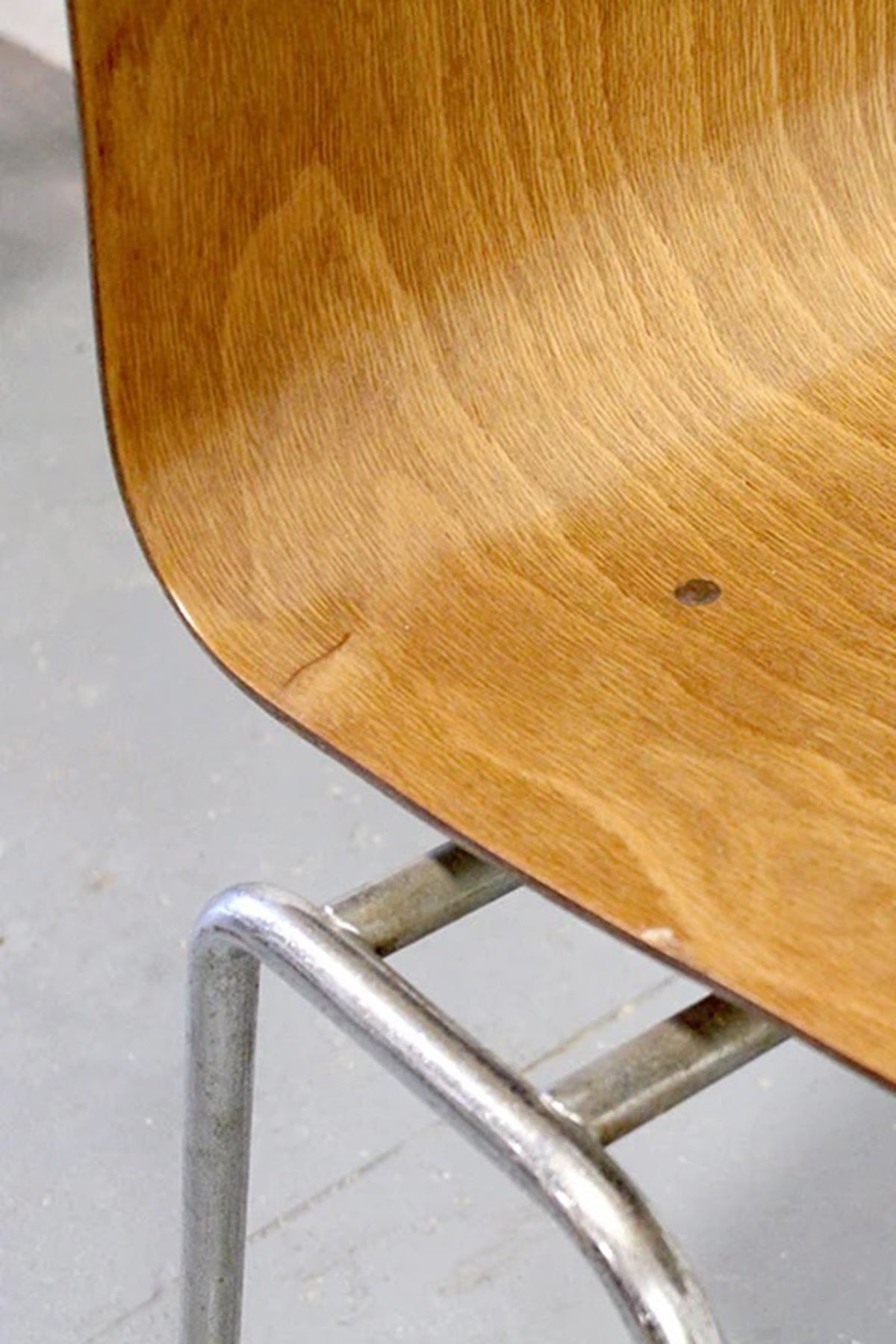 Set van 5 plywood schoolstoelen