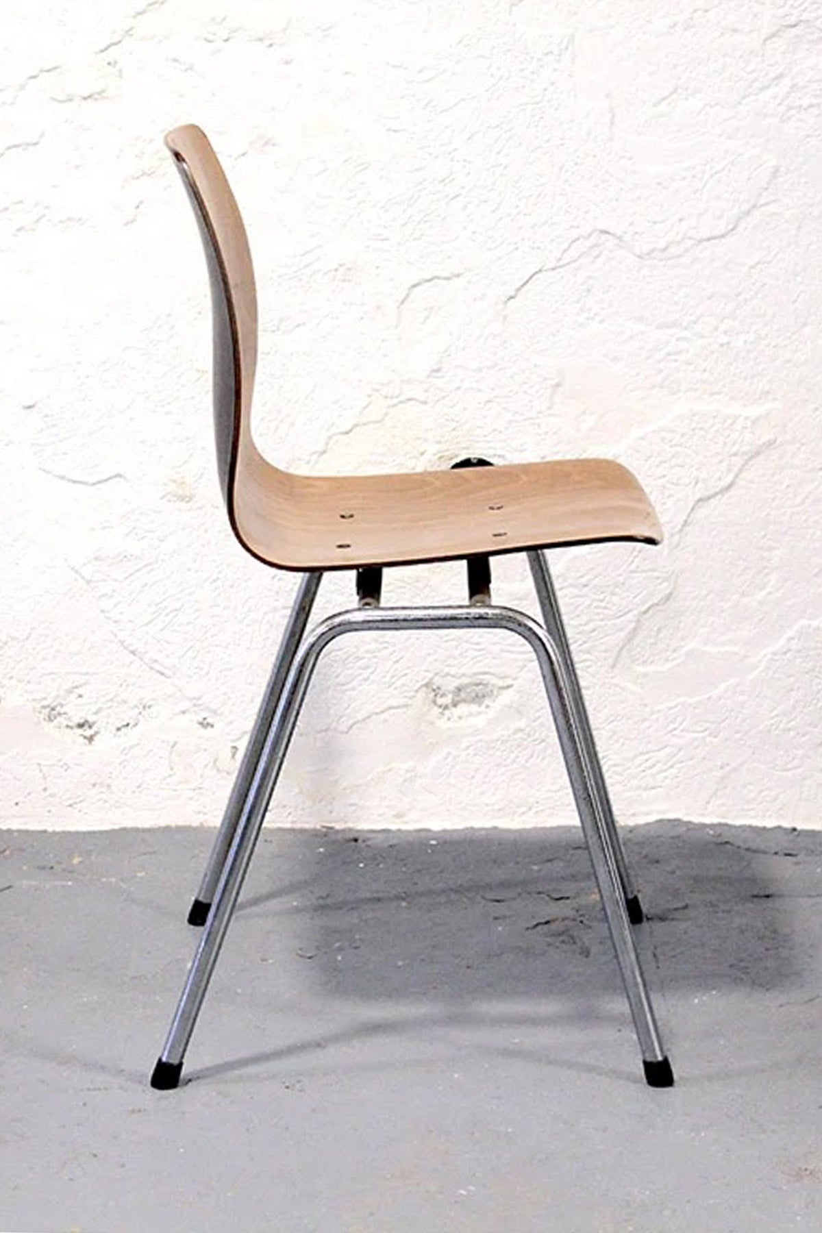 Set van 5 plywood schoolstoelen