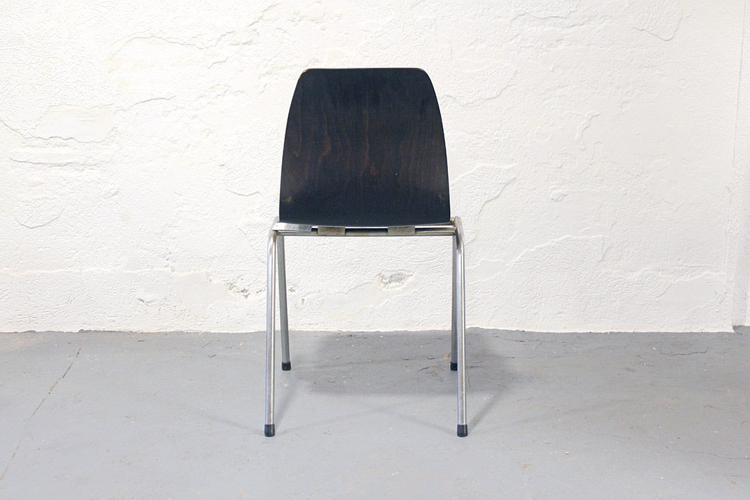 6 Vintage schoolstoelen plywood