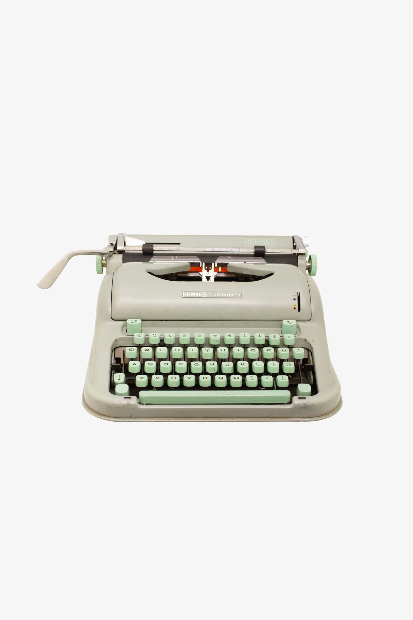 Mintgroene typemachine Hermes Media 3