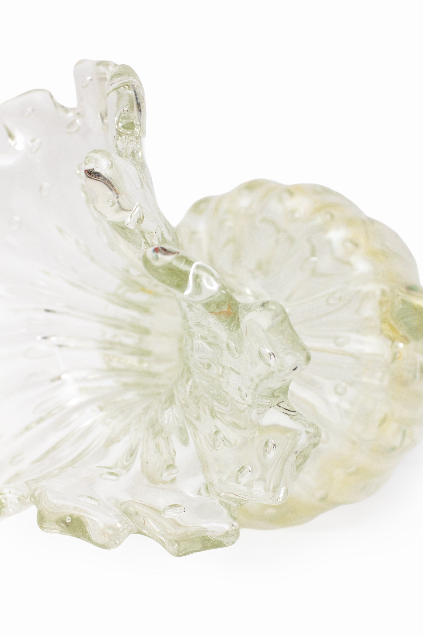 60’s Art Deco stijl Barovier & Toso Murano gegolfde bullicante vaas