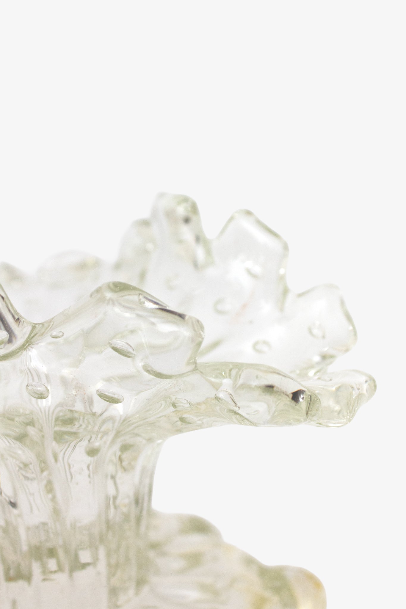 60’s Art Deco stijl Barovier & Toso Murano gegolfde bullicante vaas