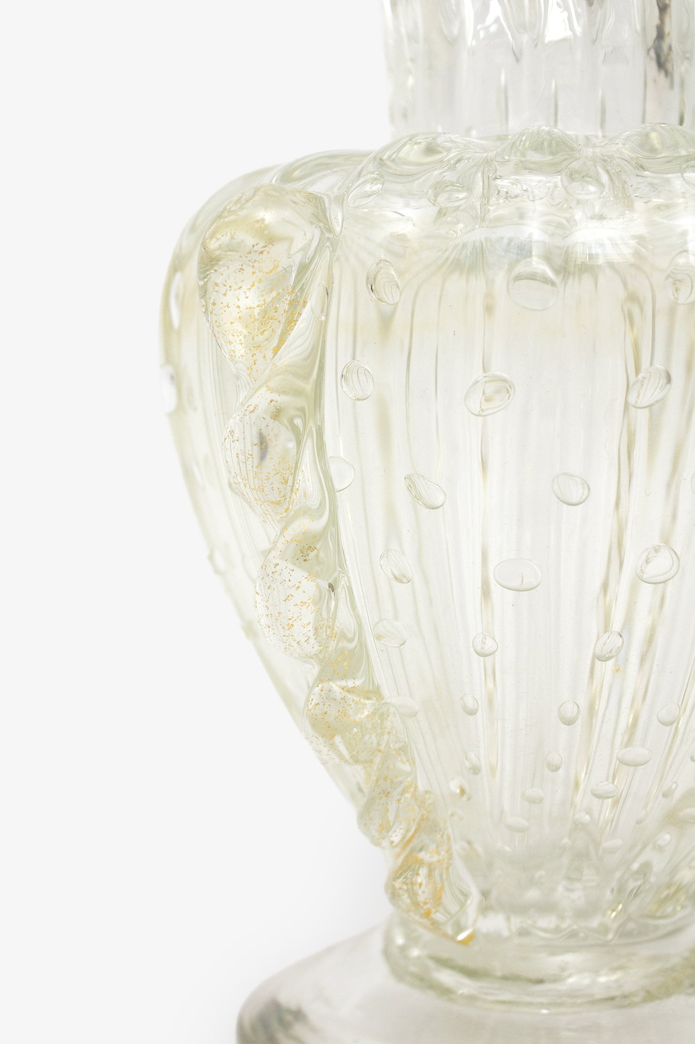 60’s Art Deco stijl Barovier & Toso Murano gegolfde bullicante vaas