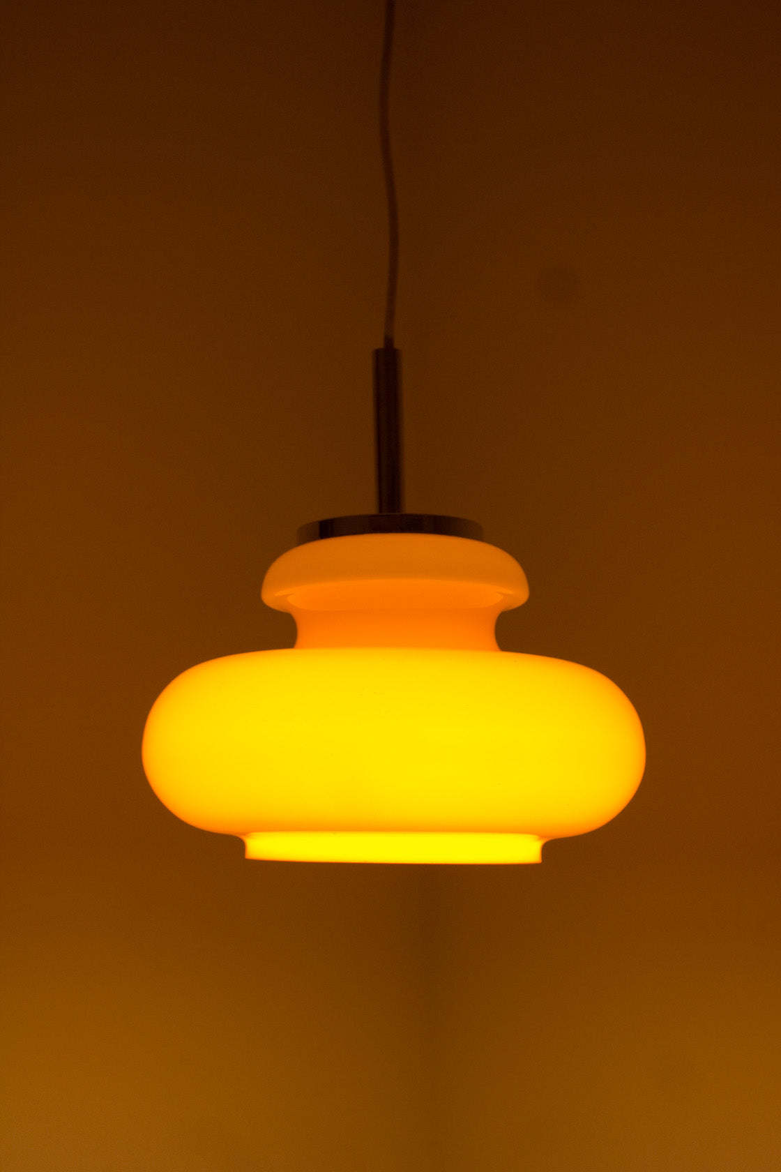 60s Honsel vintage oranje hanglamp